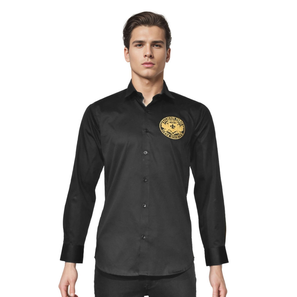 Balmain Black Premium Cotton Shirt-thumb-6