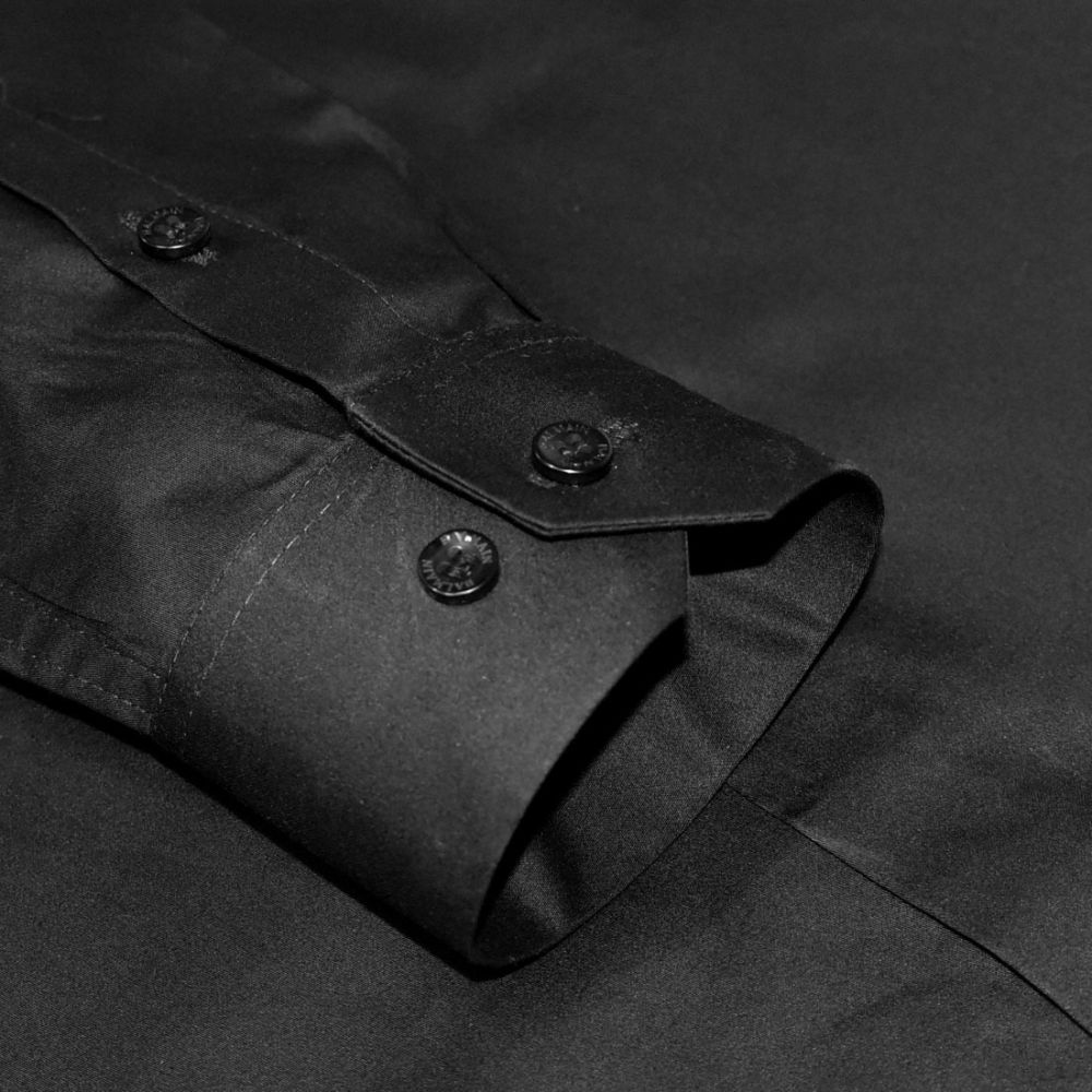 Balmain Black Premium Cotton Shirt-thumb-5