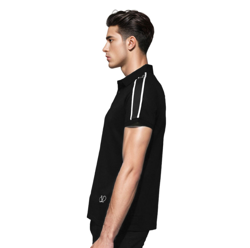 Velentino Black Premium Quality Polo T-shirt-2