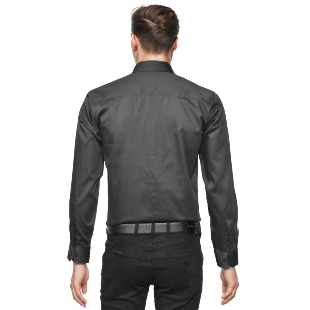 Armani Exchange logo Print Grey Cotton Shirt-thumb-1