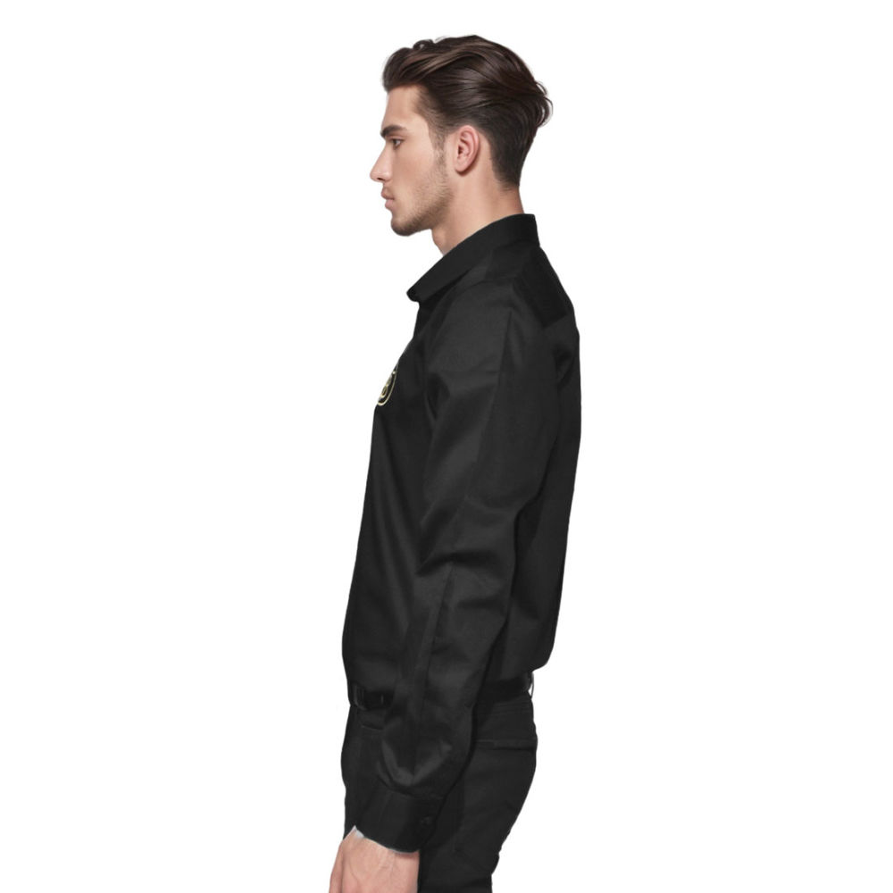 Burberry TB Embroidery Black Cotton Shirt-2
