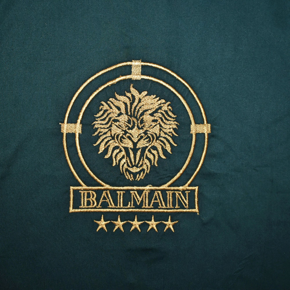 Balmain Embroidered Green Premium Cotton Shirt-3