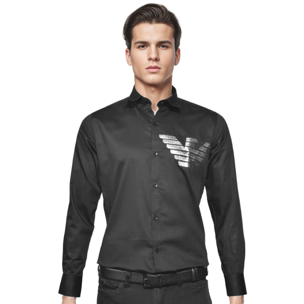 Emporio Armani Black Premium Quality Shirt-thumb-0