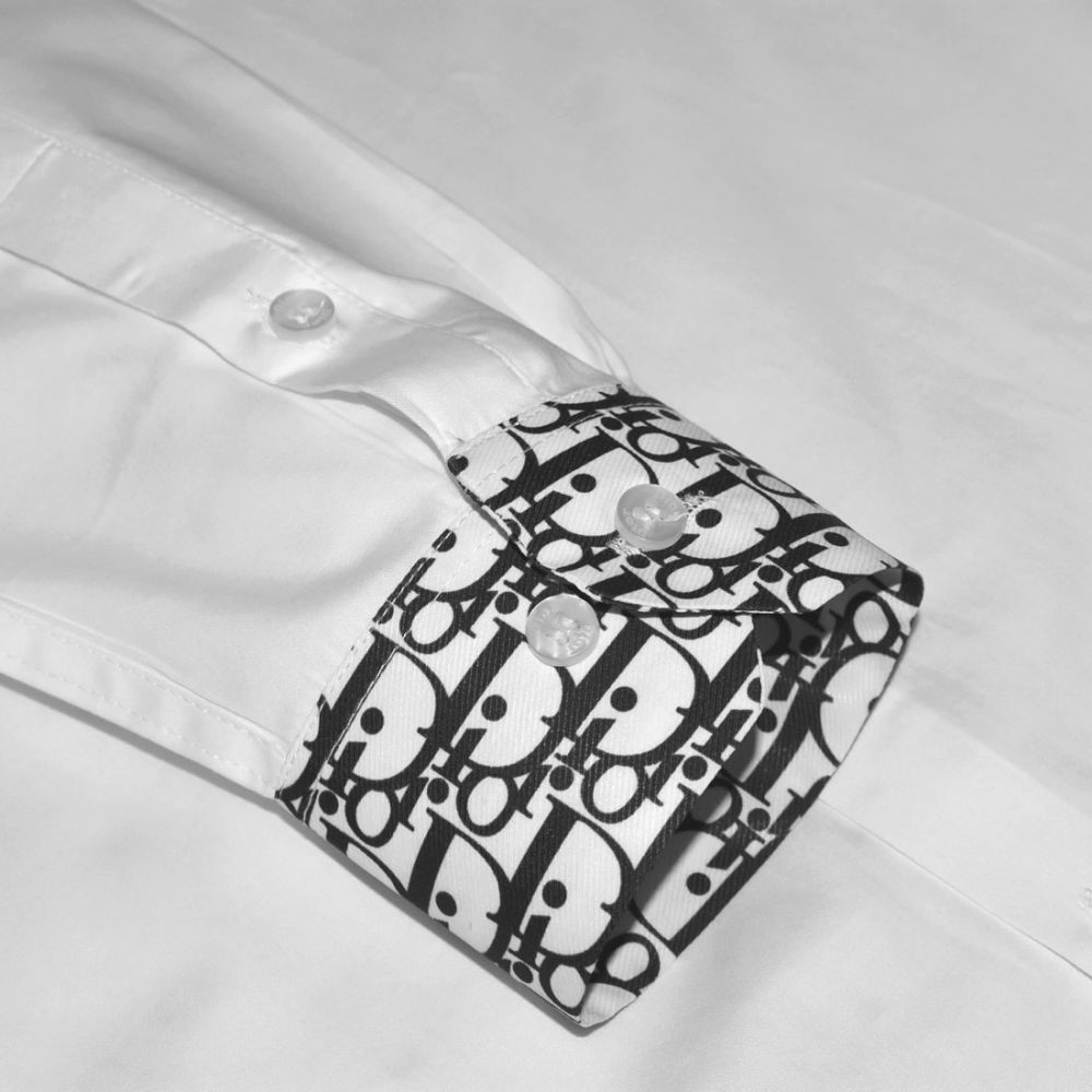 Christian Dior logo Patch White Premium Shirt-5