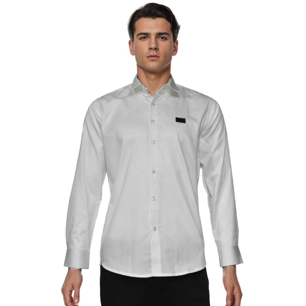 Boss White Premium Quality Cotton Shirt-6