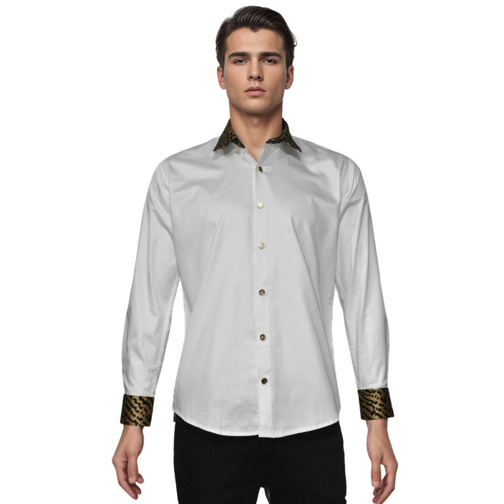 Balmain Leopard Printed White Premium Shirt-6