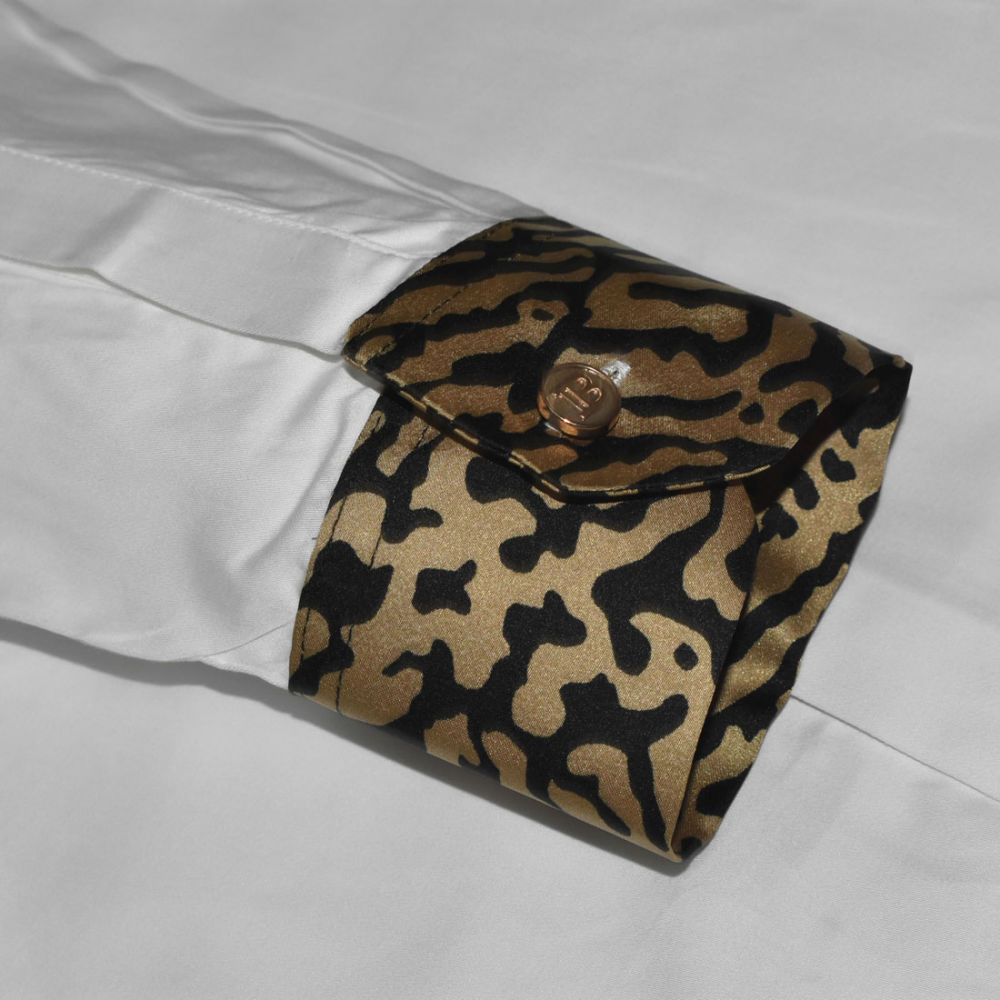 Balmain Leopard Printed White Premium Shirt-5