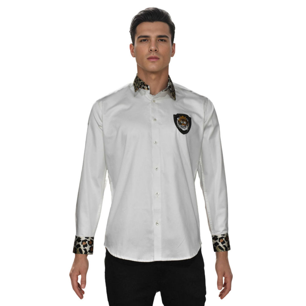 Balmain Tiger Embroidered White Premium Shirt-6