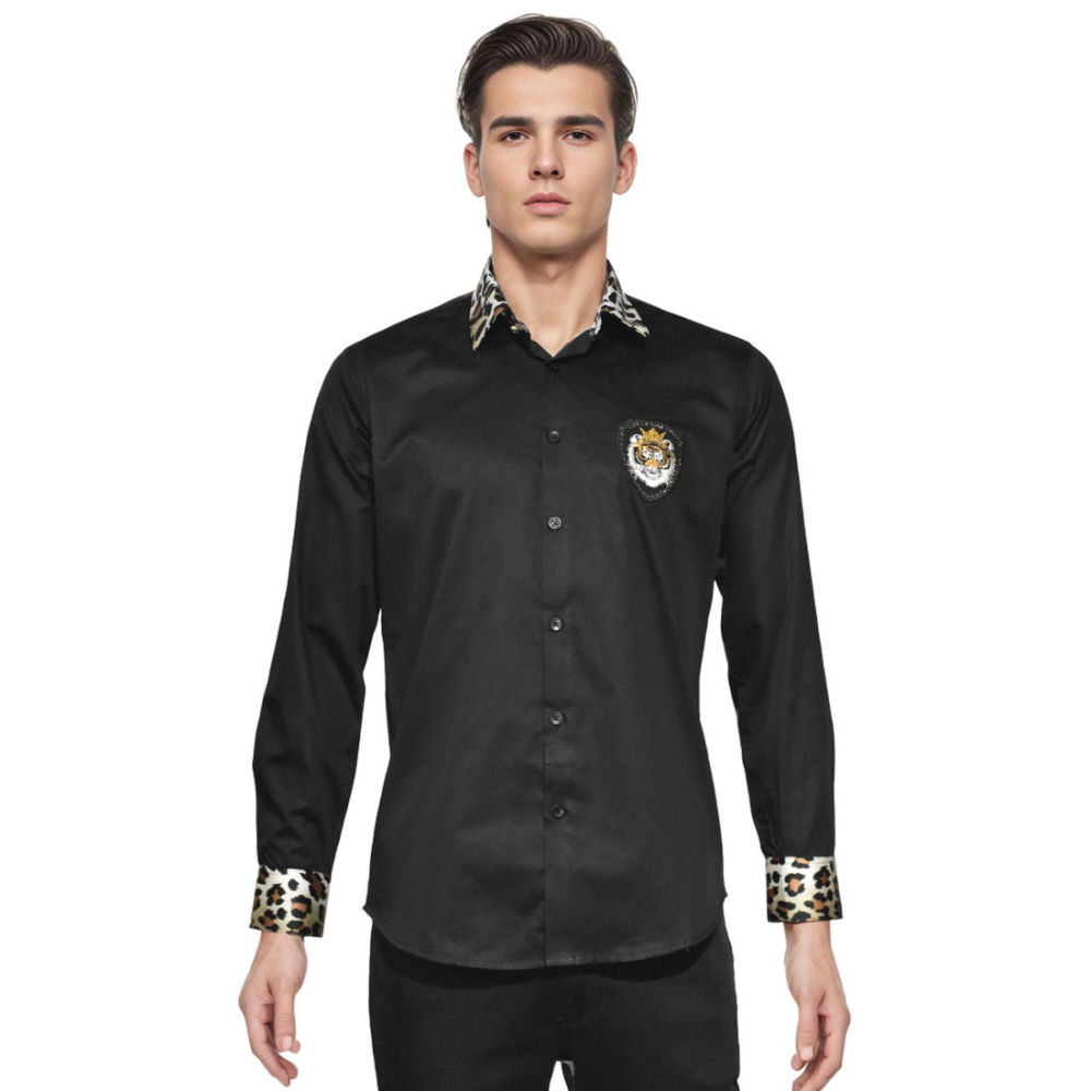 Balmain Tiger Embroidered Black Premium Shirt-6