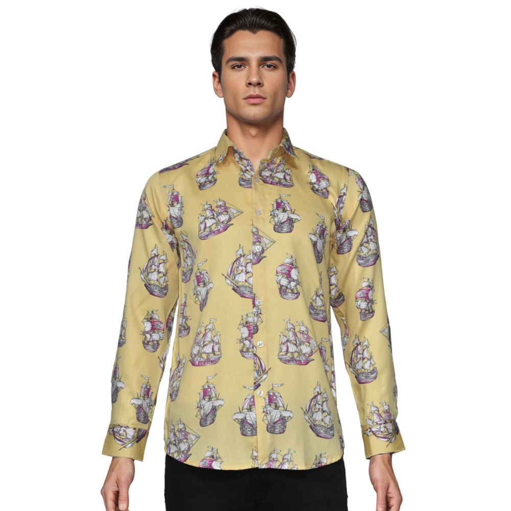 Christian Dior Pirate Ship Printed Premium Shirt-6