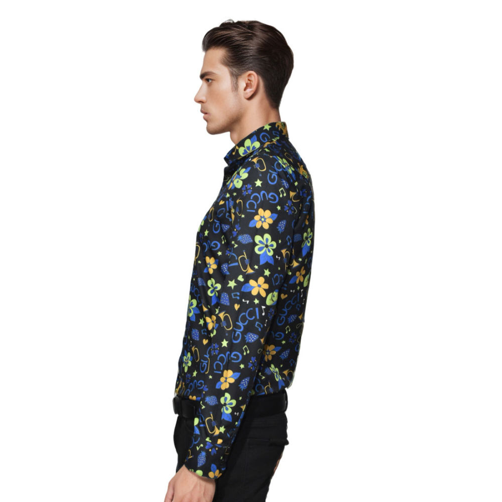 Gucci Black Premium Printed Cotton Shirt-2