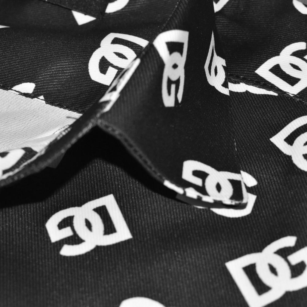 Dolce & Gabbana All Over Printed Black Cotton Shirt-4