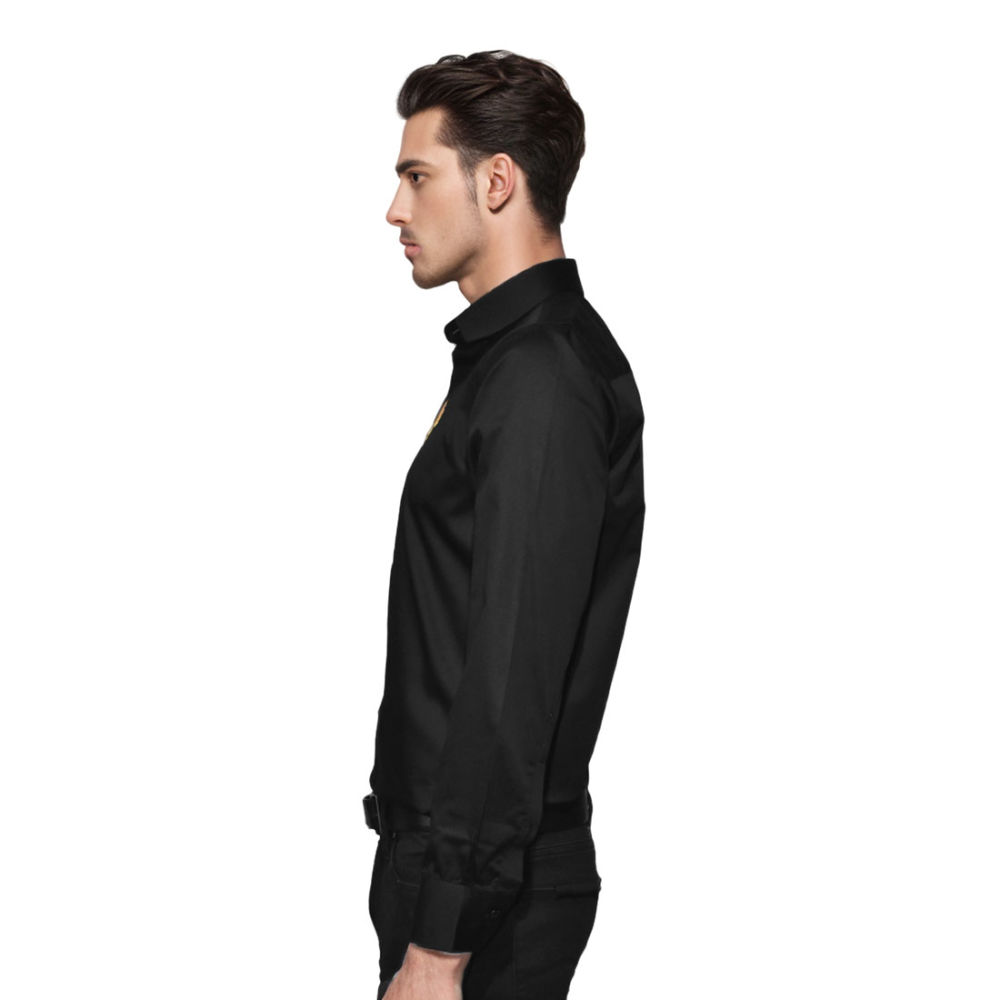 Versace Embroidered logo Black Shirt-2