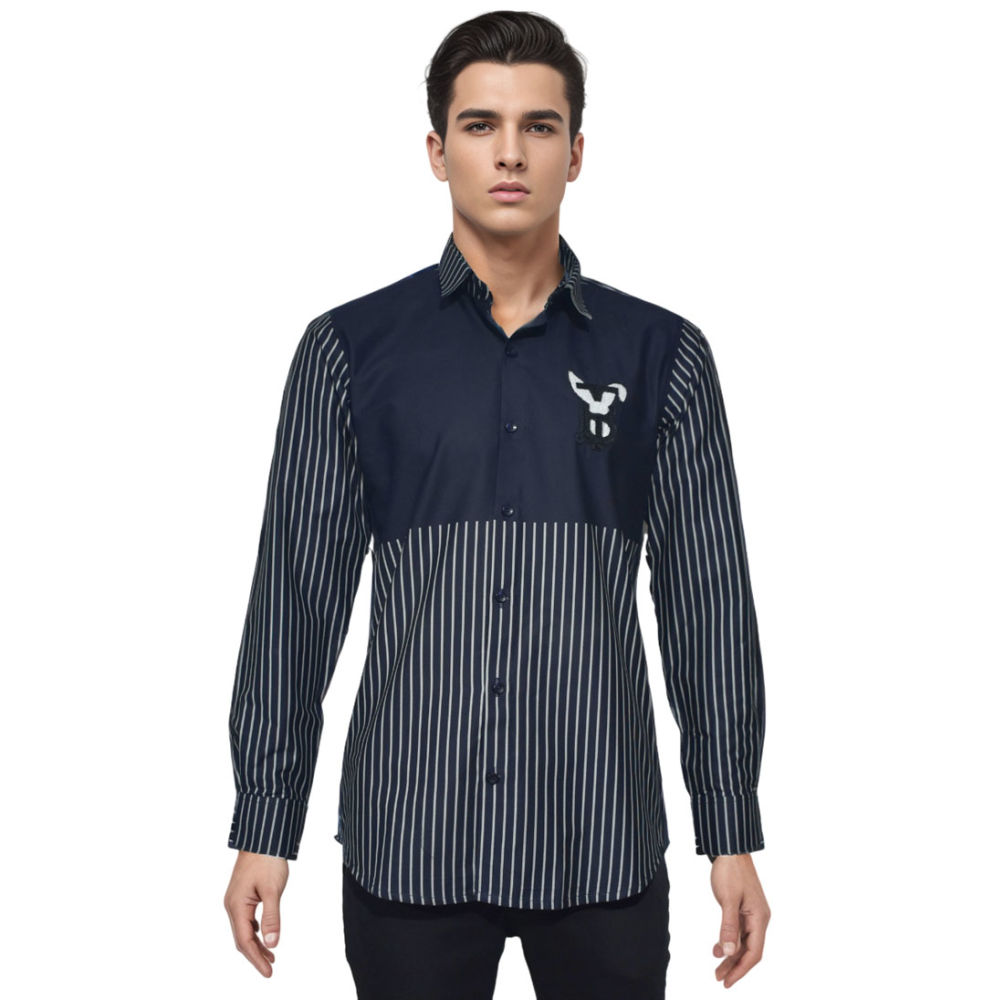 Burberry TB Embroidered Blue Premium Shirt-6