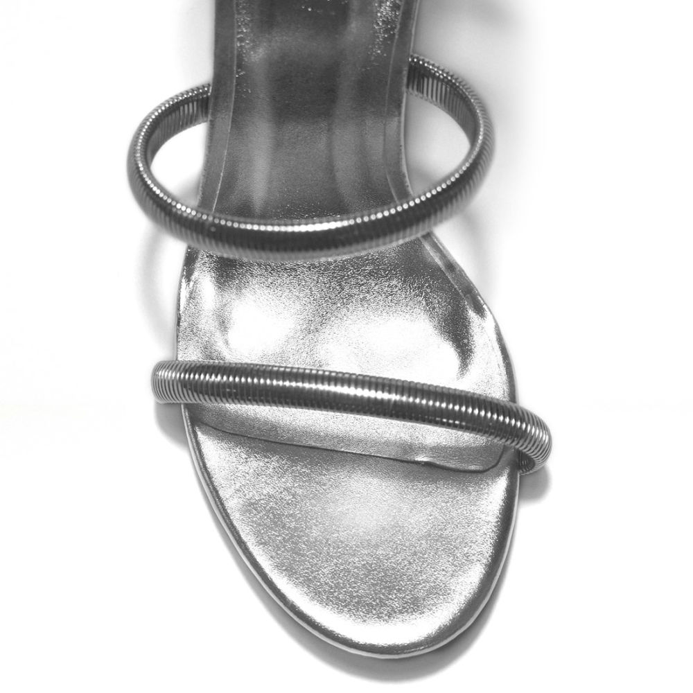 Rene Caovilla Cleo Crystal Silver Heel Sandals-3