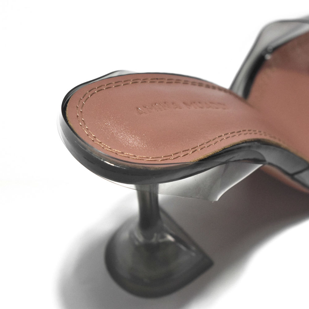 Amina Muaddi Black Begum Sling Satin Sandals-4