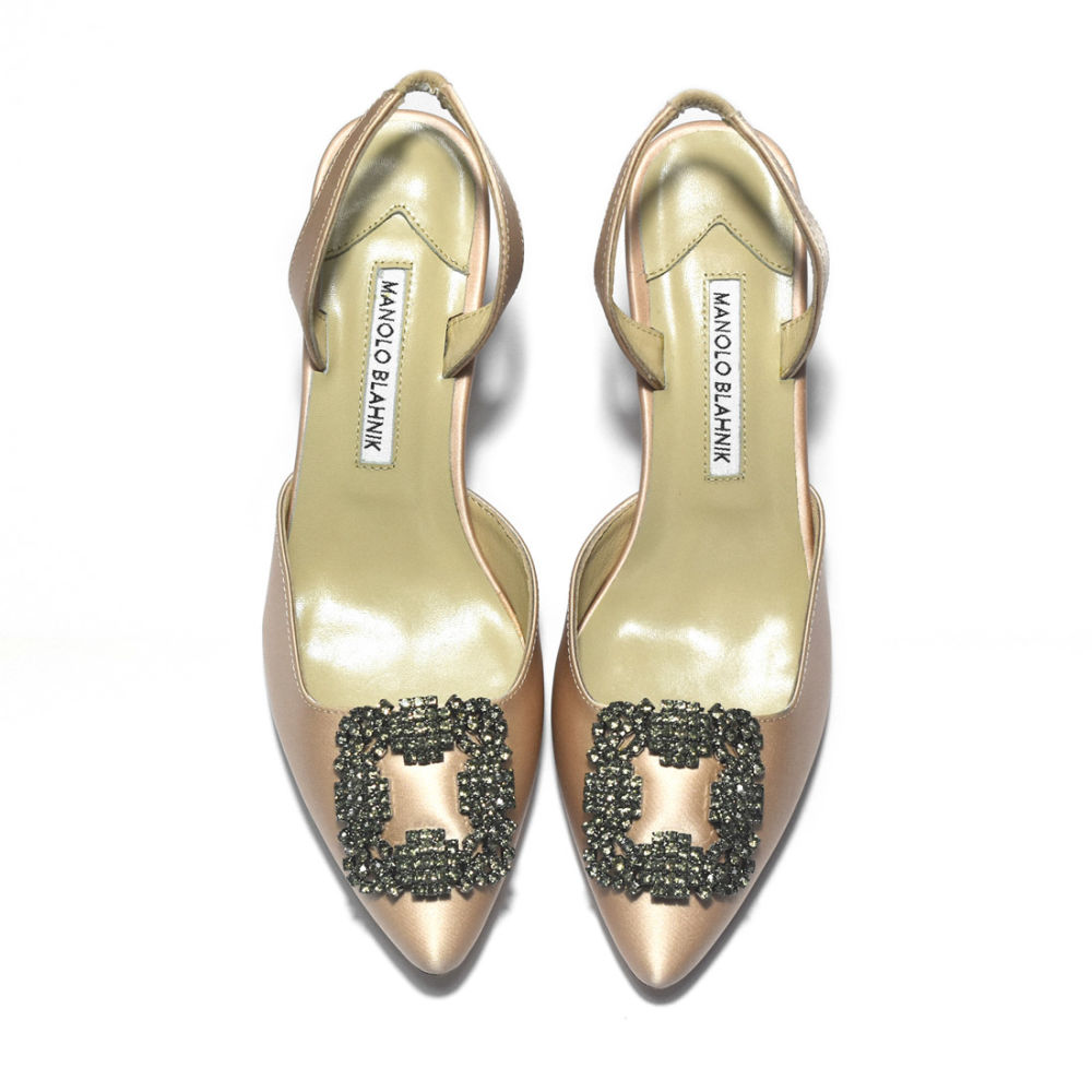 Manolo Blahnik Brown Premium Leather Heel Sandals-5