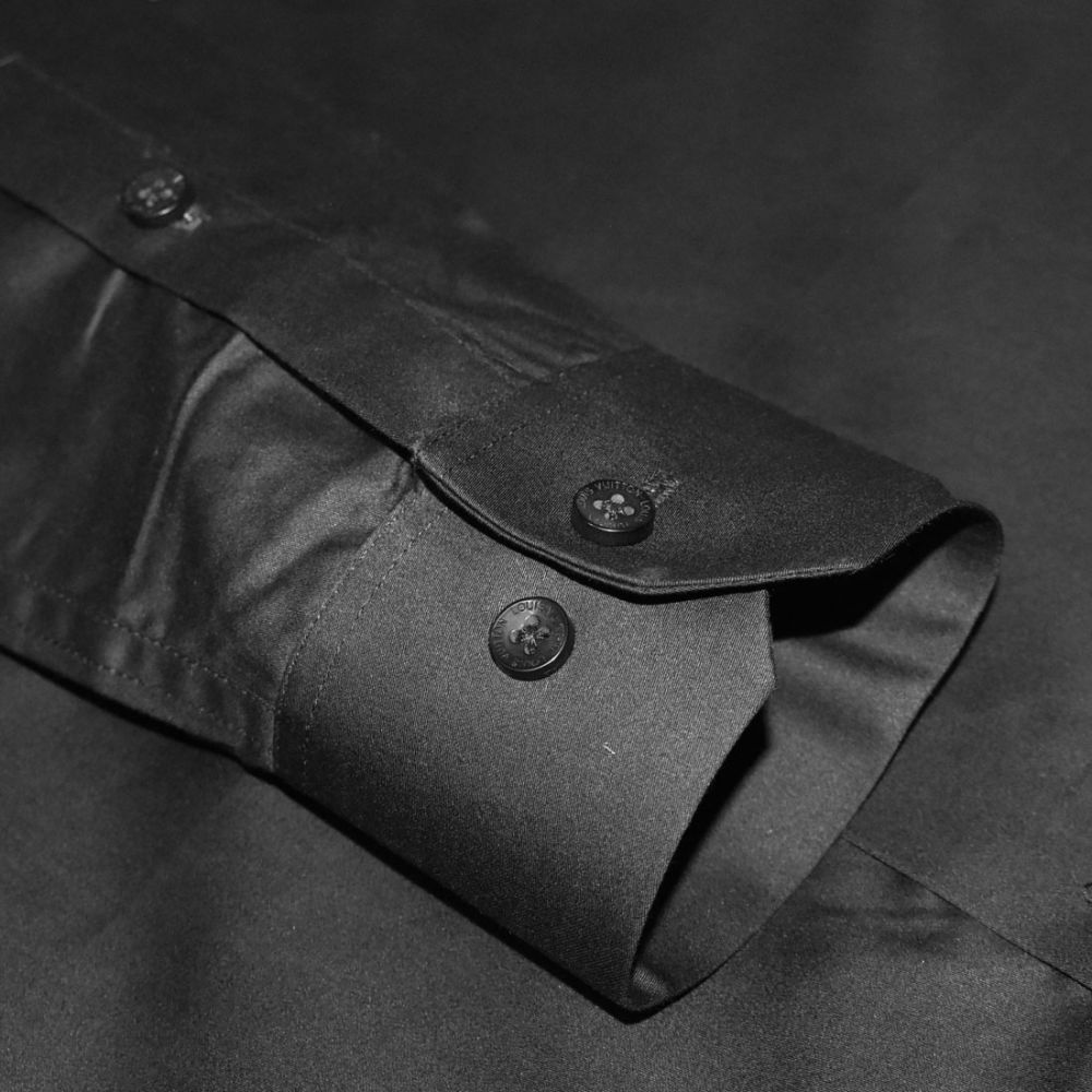 Louis Vuitton Embroidered logo Black Luxury Shirt-5