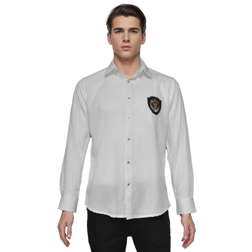 Balmain Tiger Embroidered White Premium Shirt-6