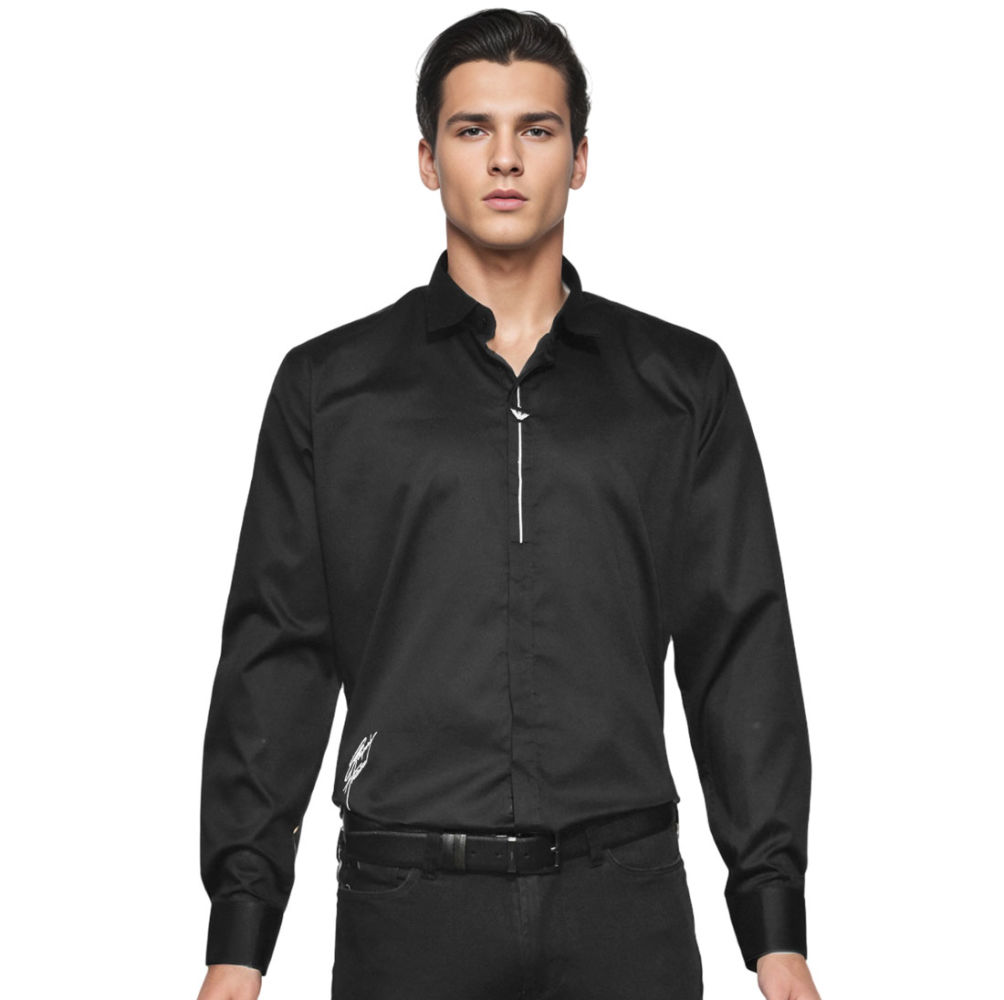 Emporio Armani Black Premium Quality Shirt-thumb-0