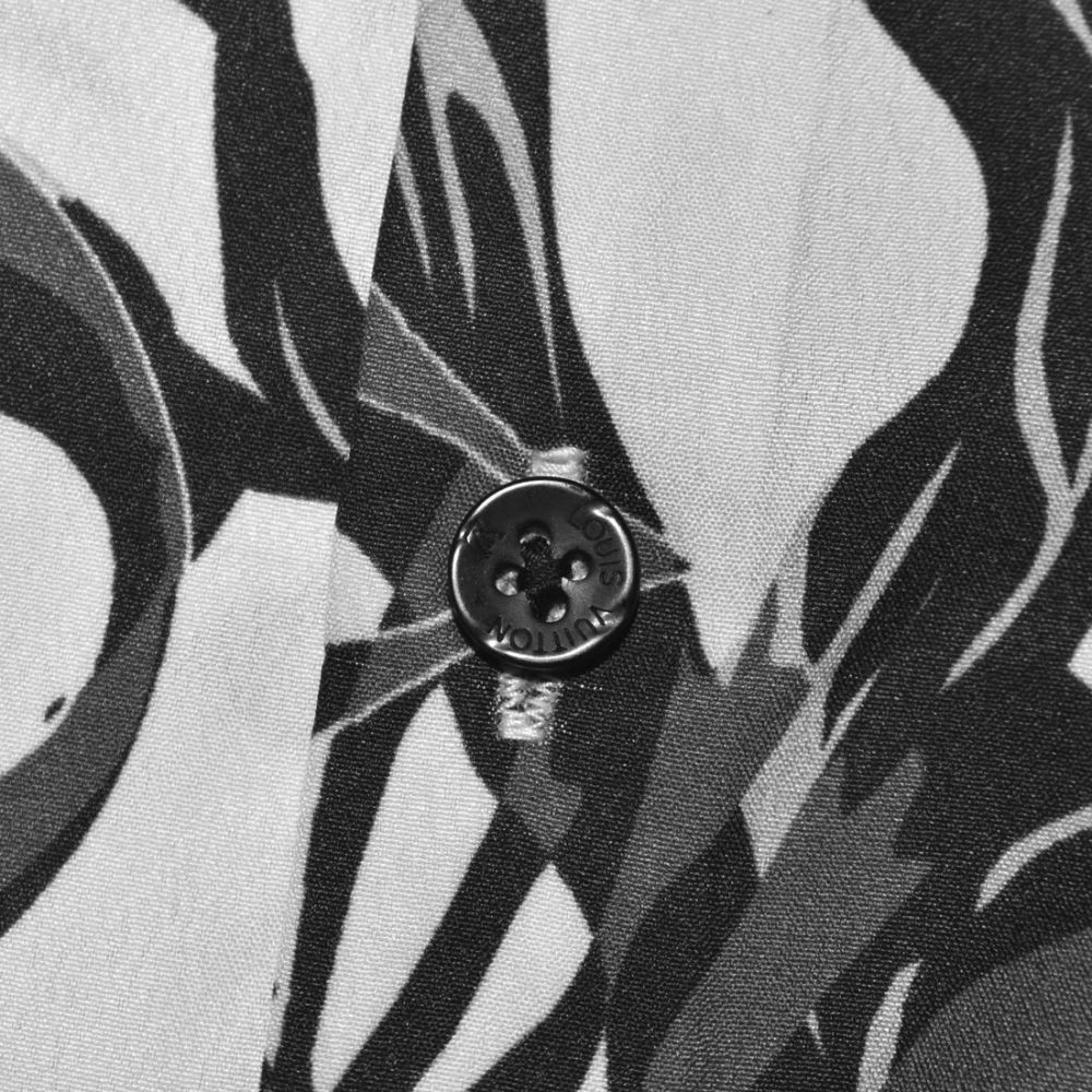 Louis Vuitton Black & White Floral Print Shirt-3