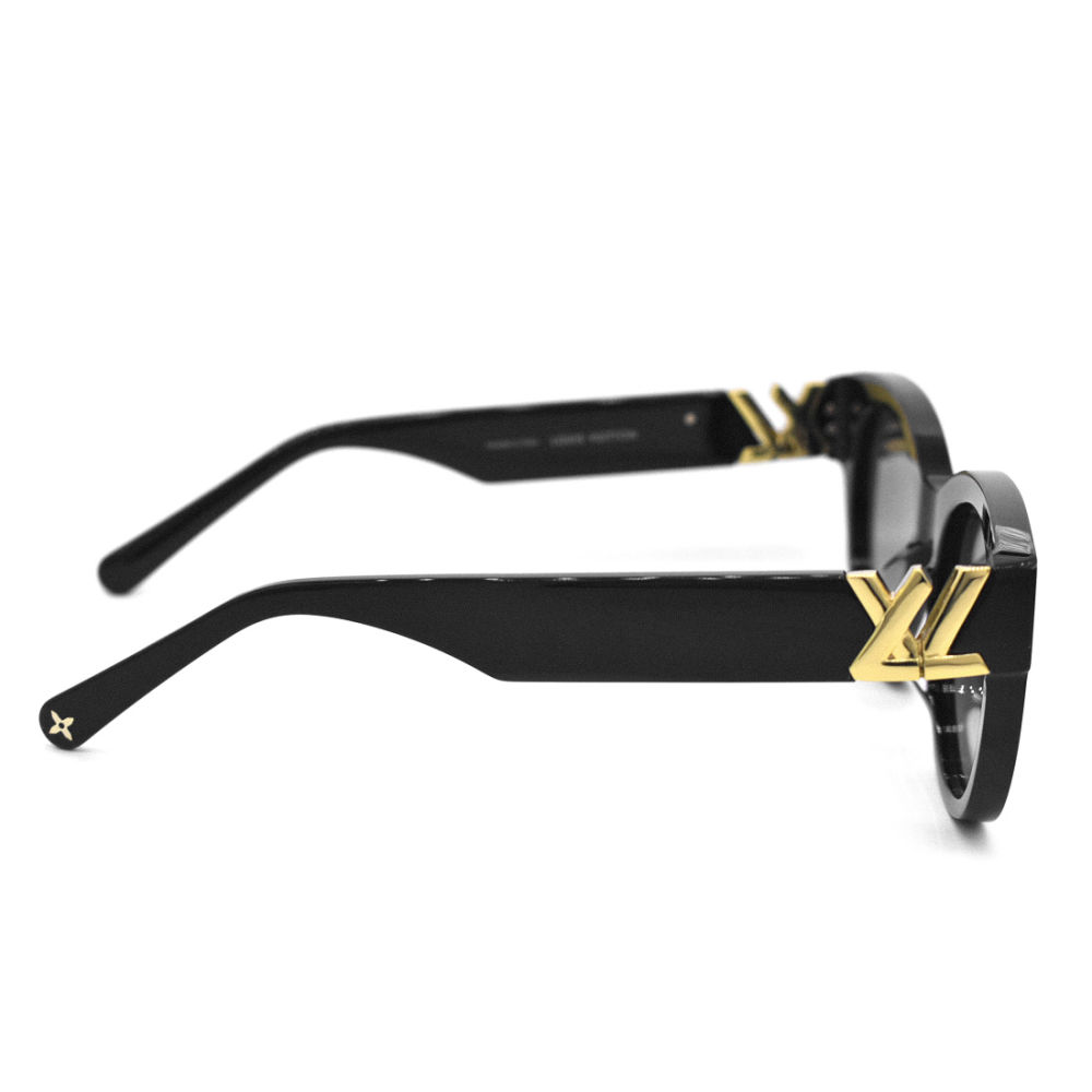 Louis Vuitton Black Premium Round Sunglasses-3