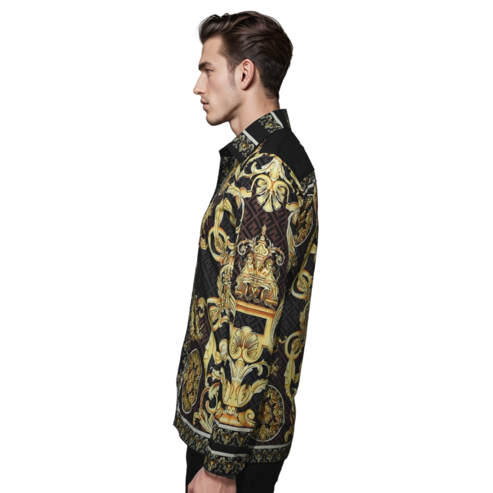 Fendi Golden Brown Premium Shirt-thumb-2