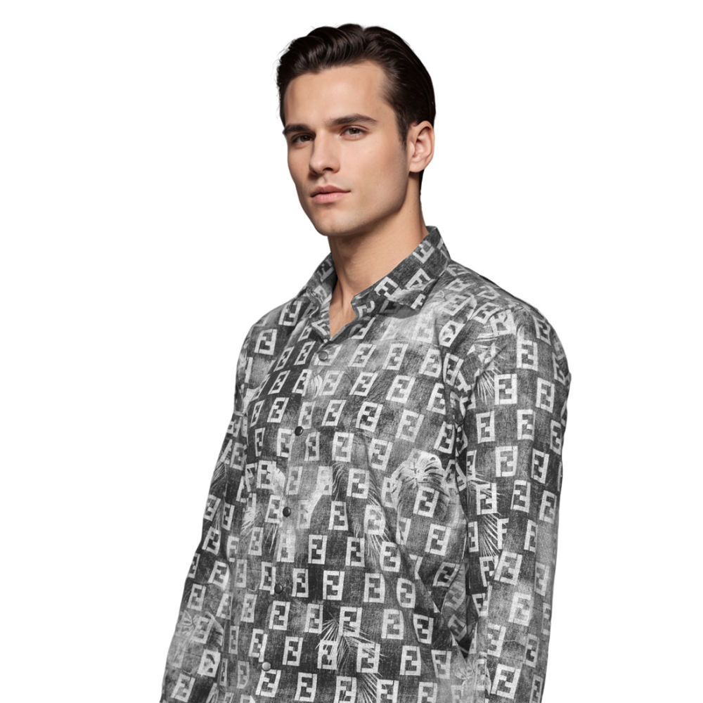Fendi Logo Print Black Premium Shirt-2