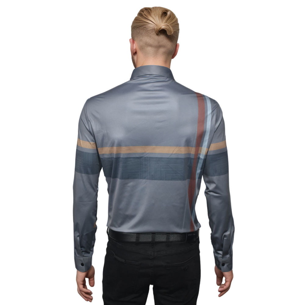 Burberry Check Grey Premium Quality Formal Shirt-1