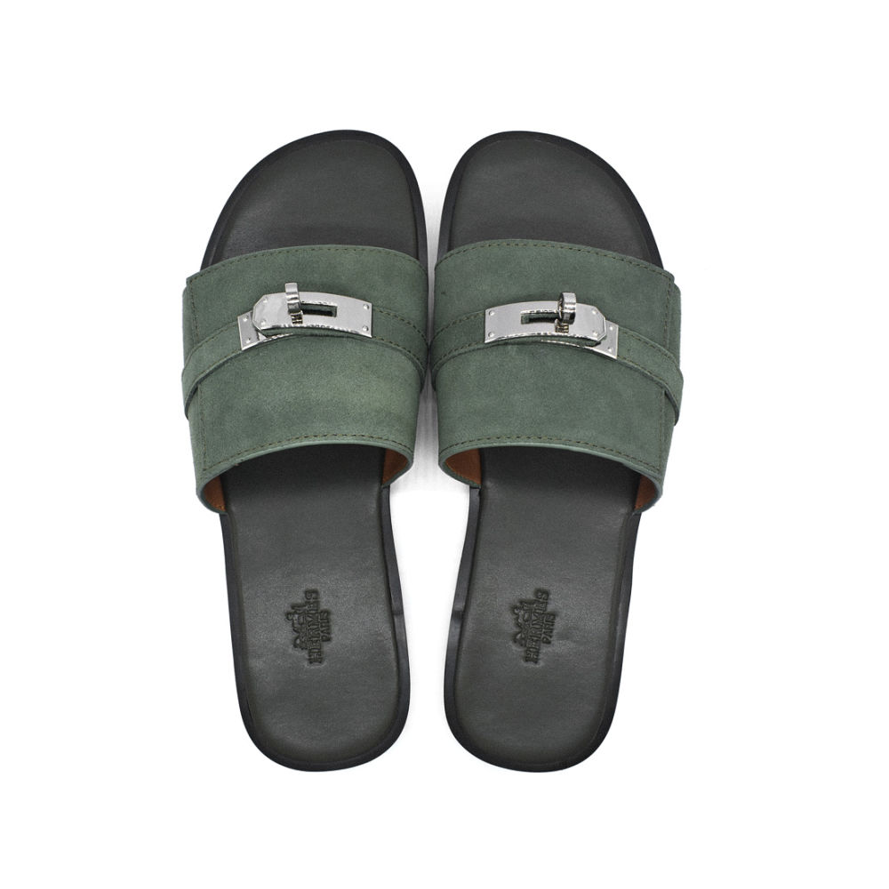 Hermes Green Premium Quality Flip-flops-4