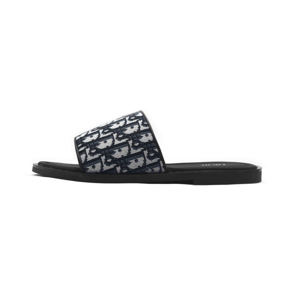 Dior Printed Black & Grey Premium Quality Flip-flops-1