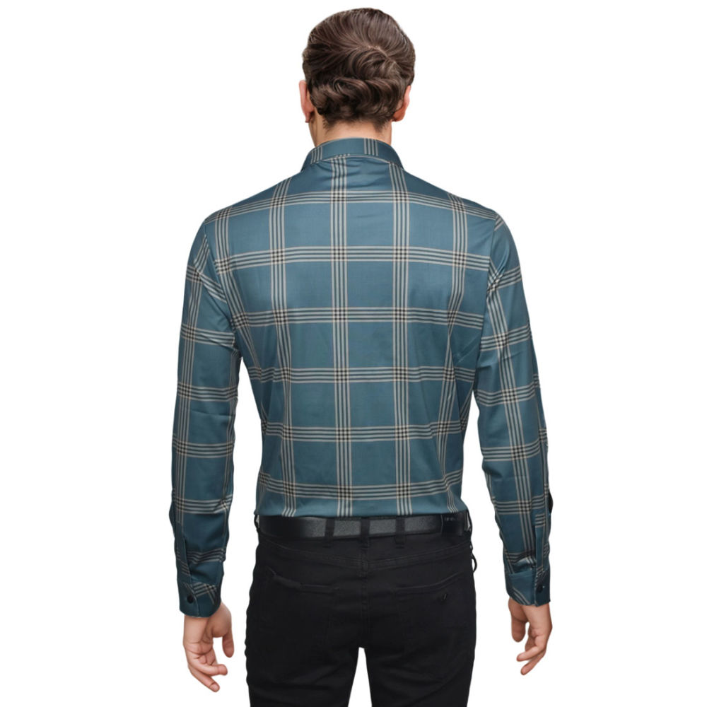 Burberry Green Checked Premium Casual Shirt-1