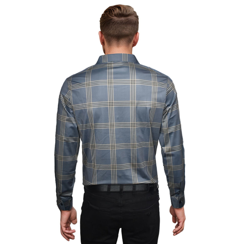 Burberry Blue Check Premium Casual Shirt-1