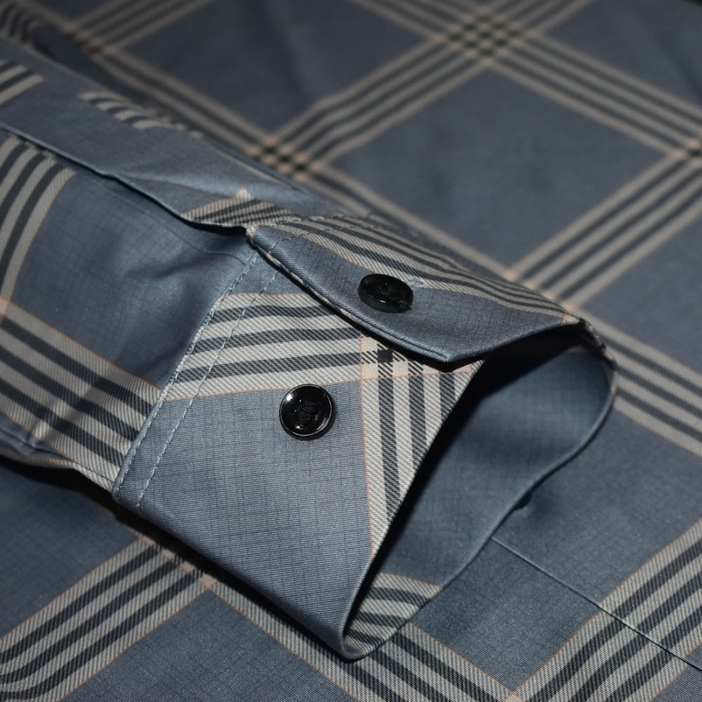Burberry Blue Check Premium Casual Shirt-5