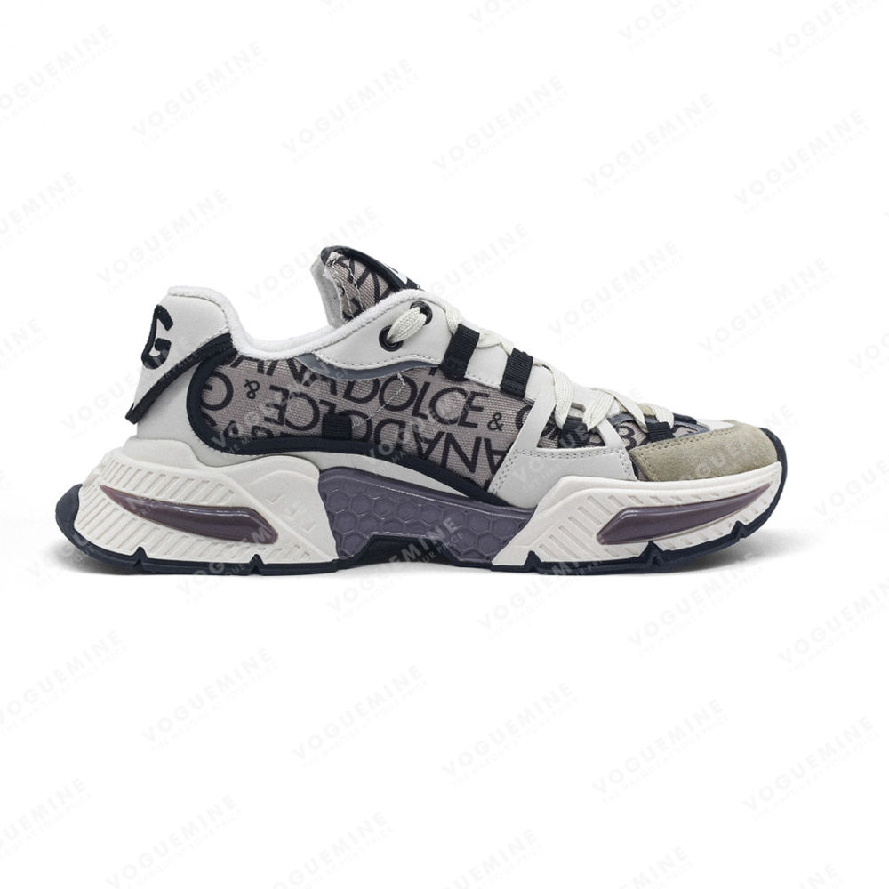 Dolce & Gabbana Airmaster Panelled Coffee Sneakers-1