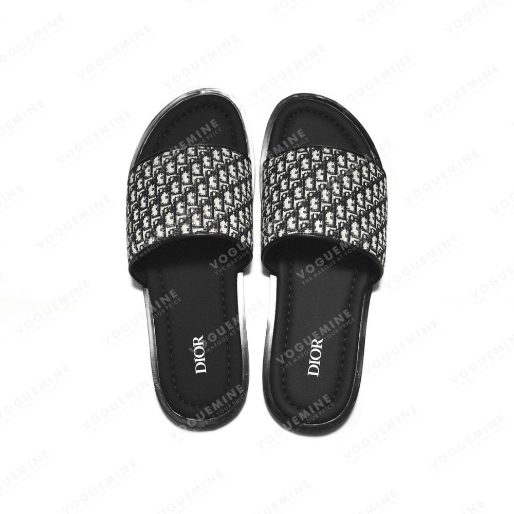 Dior logo Printed Black Premium Quality Flip-flops-4