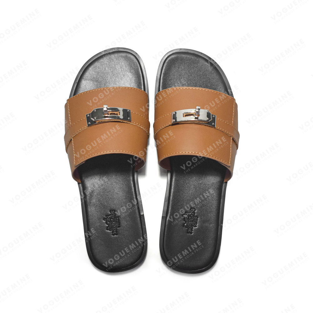 Hermes Brown Premium Gabriel Flip-flop-4