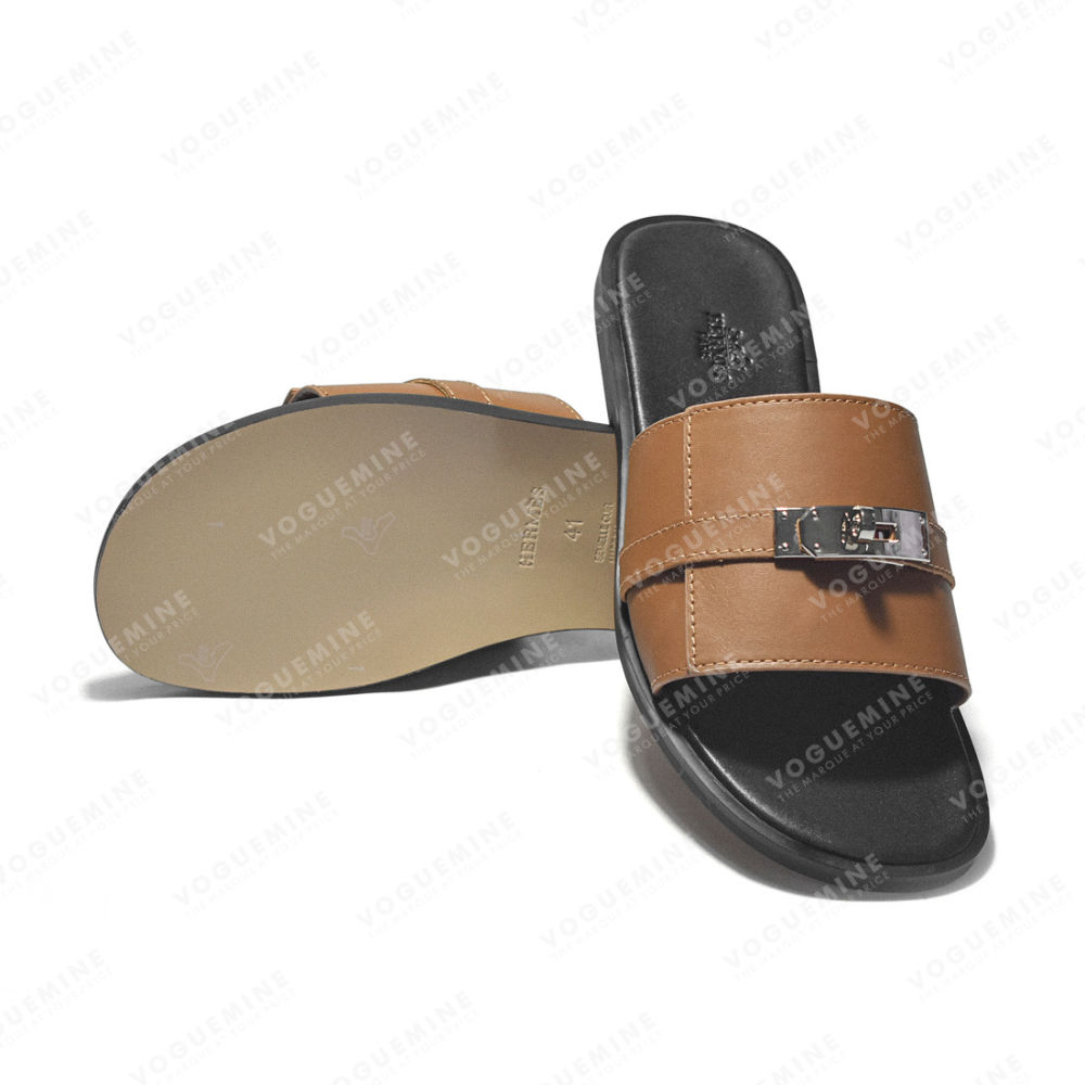 Hermes Brown Premium Gabriel Flip-flop-6