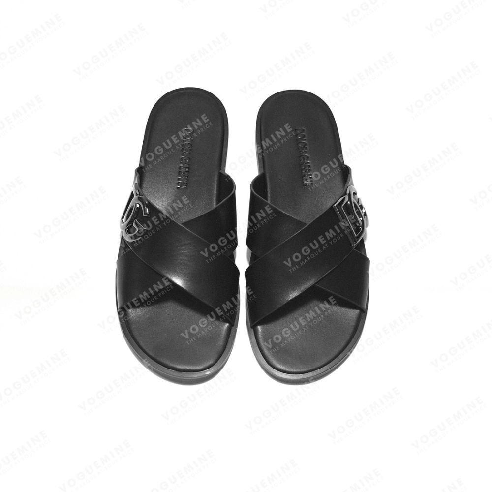 Dolce & Gabbana logo Black Premium Flip-flops-3