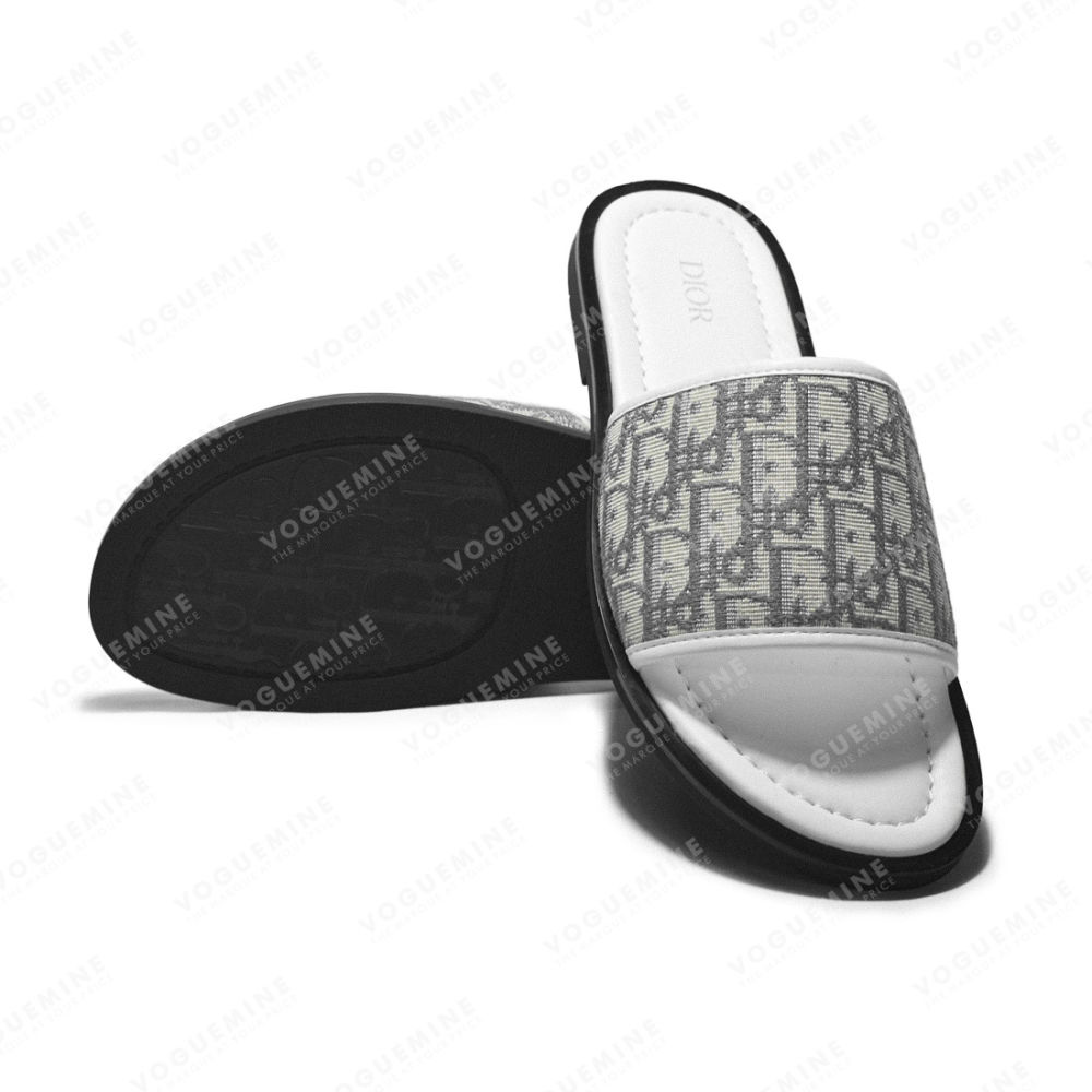 Dior Printed Grey Premium Quality Flip-flops-6