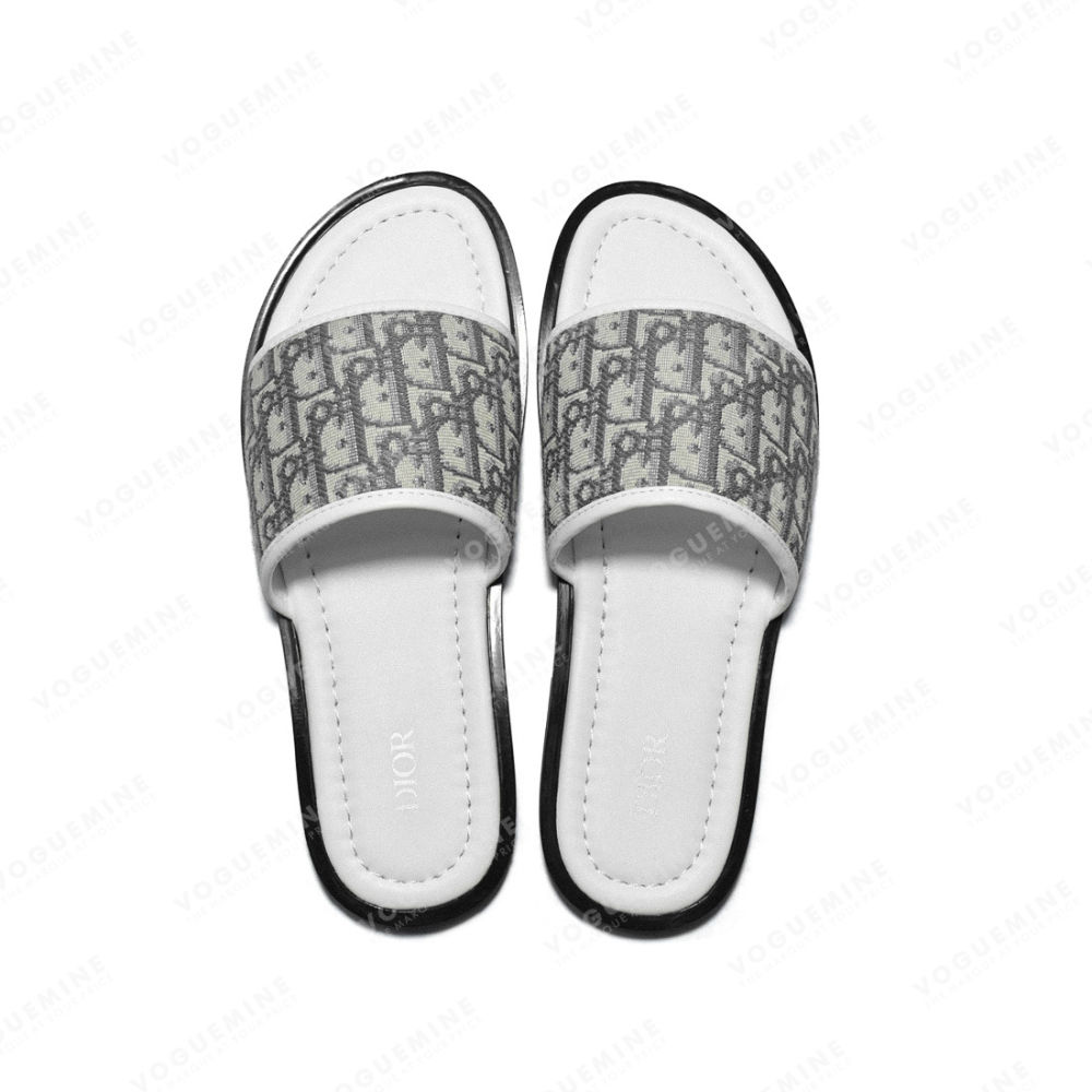 Dior Printed Grey Premium Quality Flip-flops-4