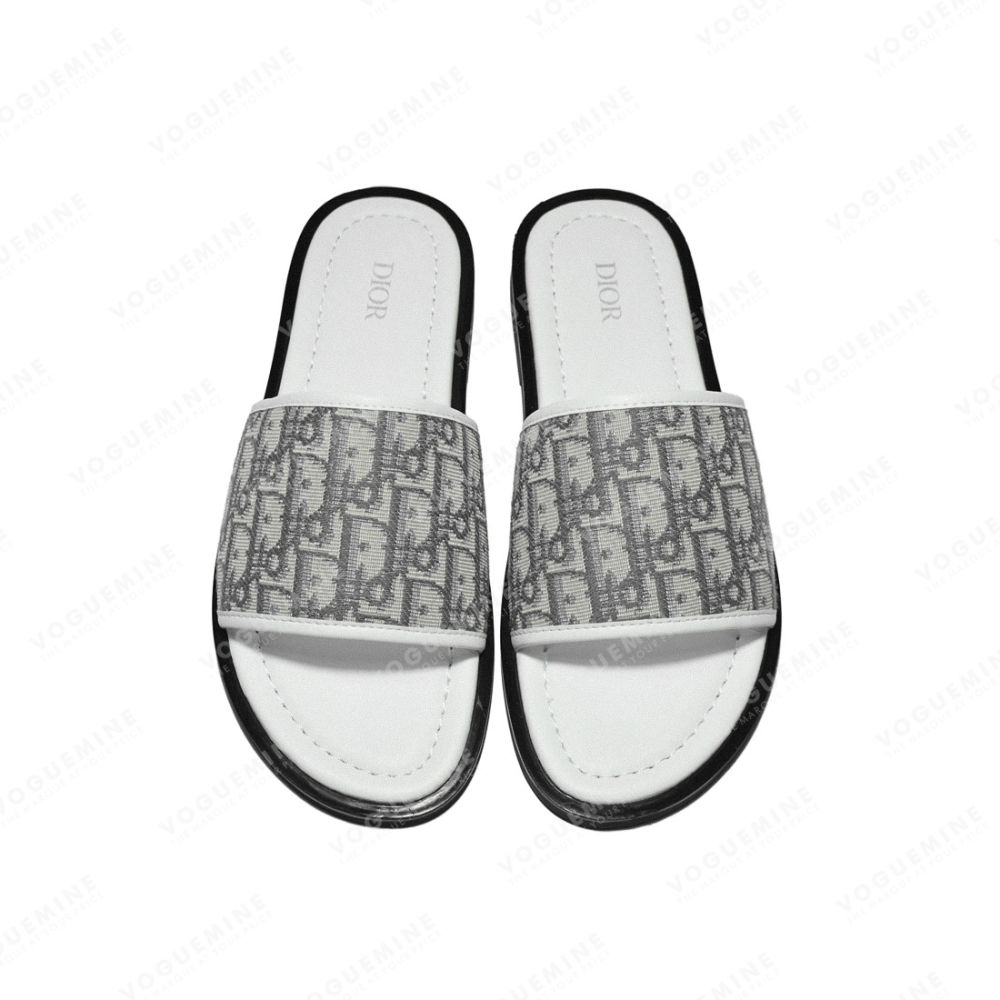 Dior Printed Grey Premium Quality Flip-flops-3