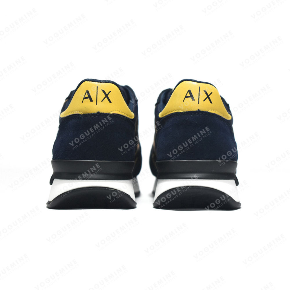 Armani Exchange Blue & Yellow Premium Quality Sneakers-4