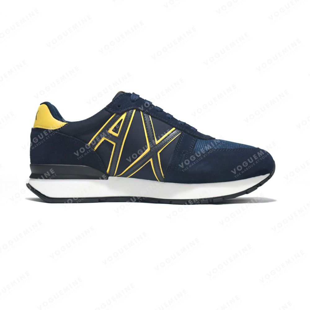Armani Exchange Blue & Yellow Premium Quality Sneakers-1