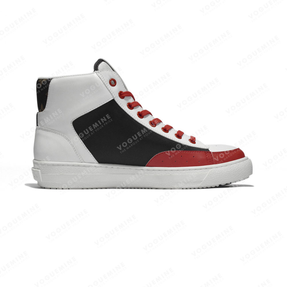 Louis Vuitton White & Red Premium Quality Sneakers-1