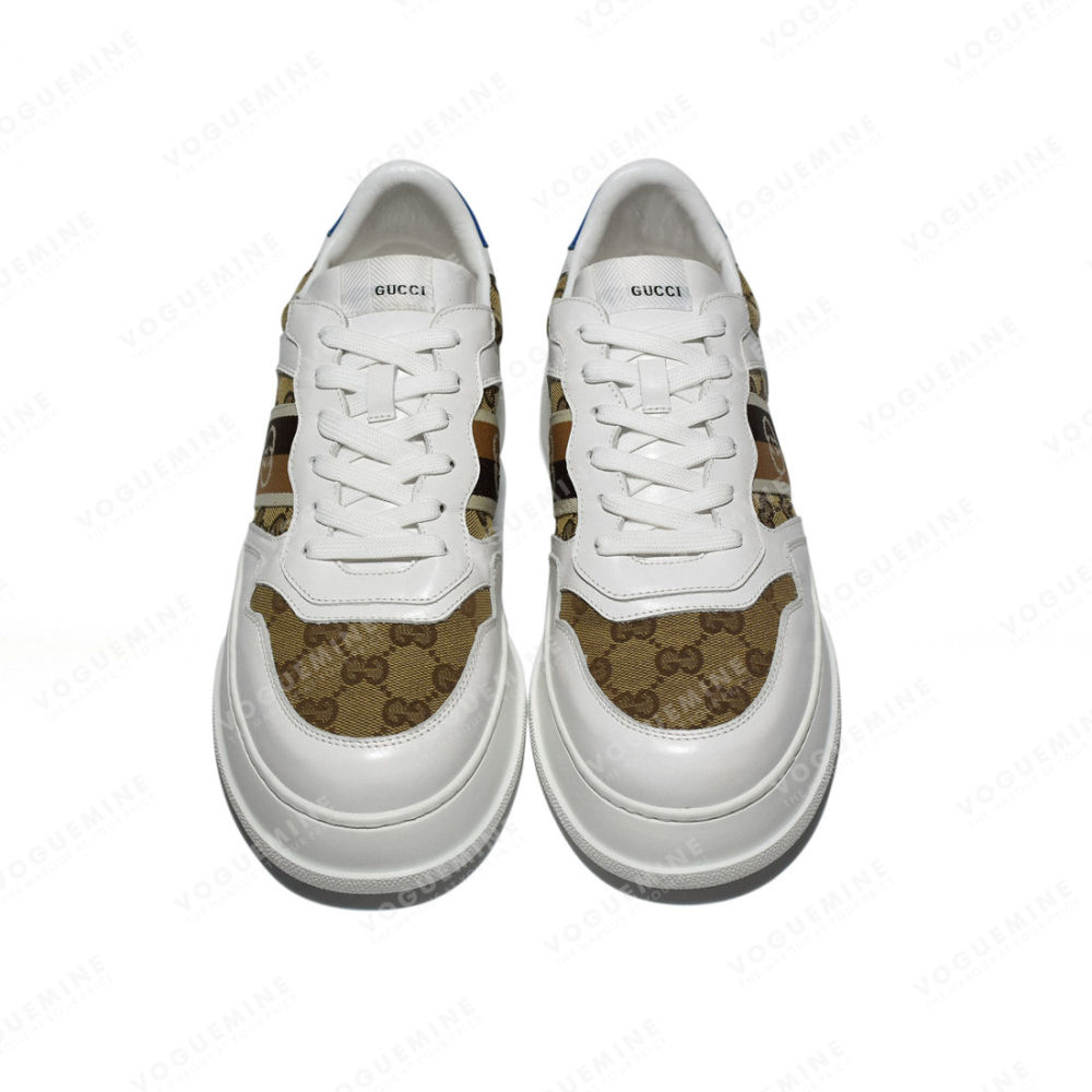 Gucci White & Brown Premium Quality Sneakers-3
