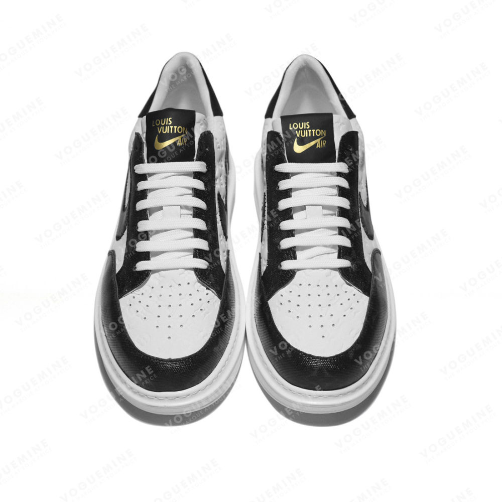 Louis Vuitton White & Black Premium Quality Sneakers-3