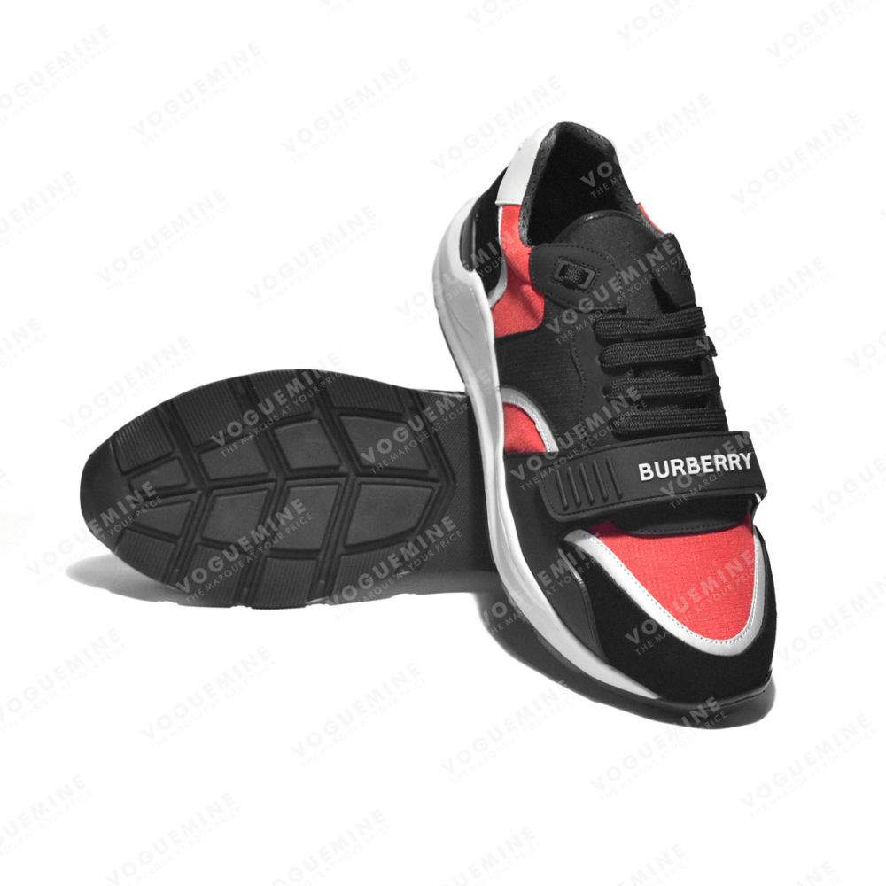 Burberry Black & Red Premium Quality Sneakers-5