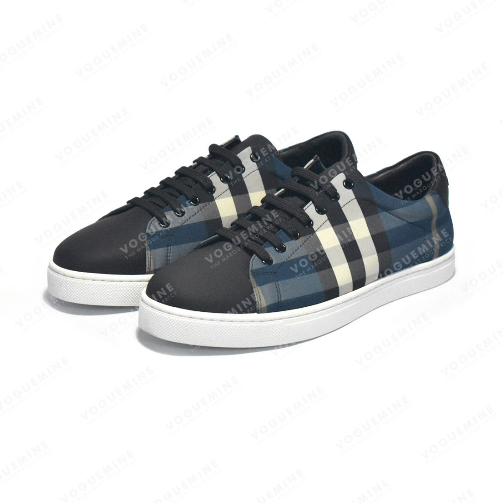 Burberry Blue Vintage Check Premium Sneakers-2