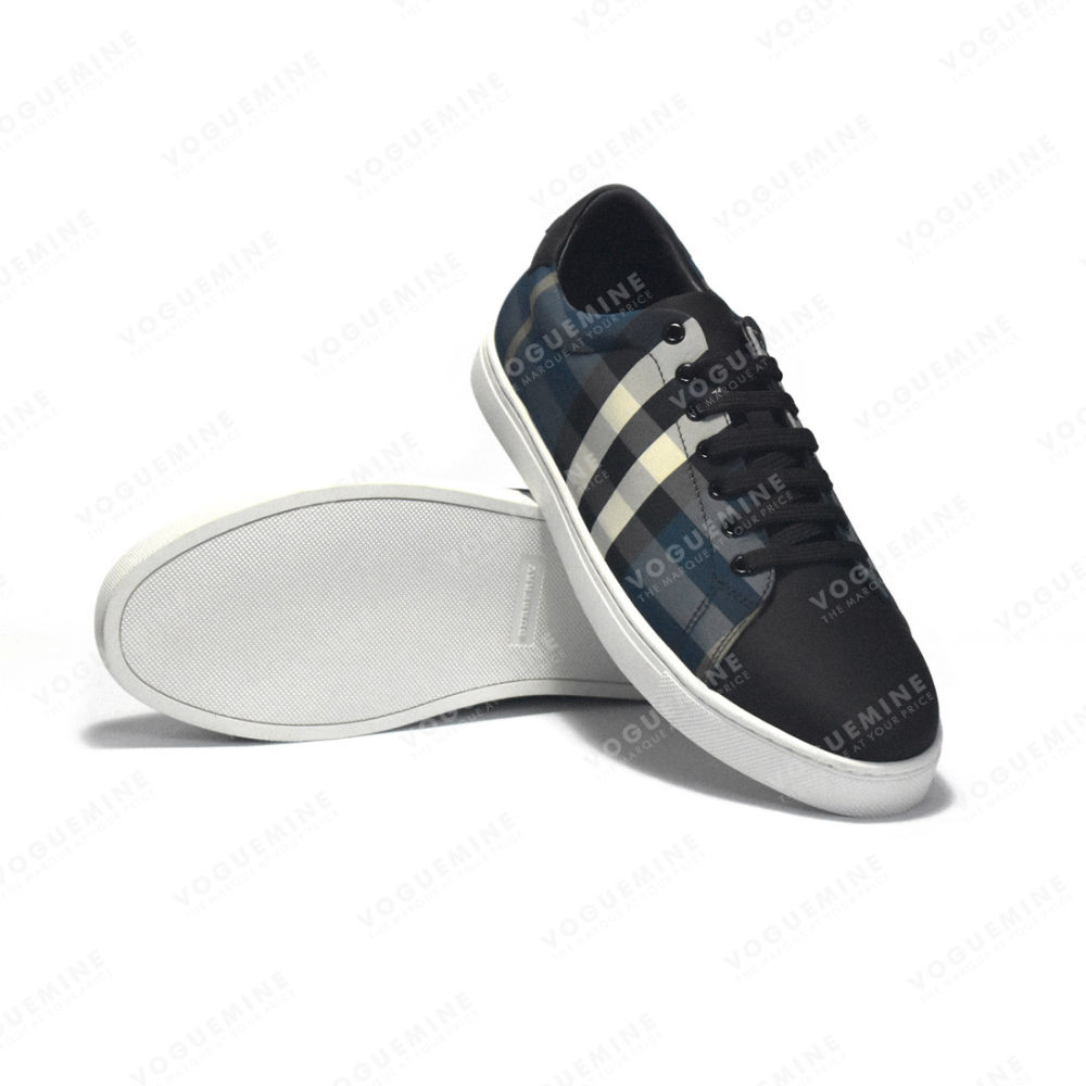 Burberry Blue Vintage Check Premium Sneakers-5